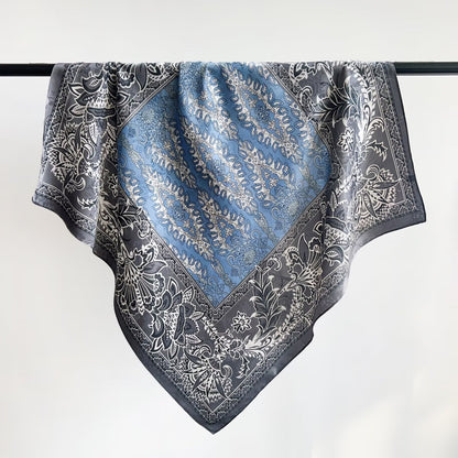 Women’s Silk Scarf With Cashew Nuts Pattern, Commute Style, Perfect For Spring Season