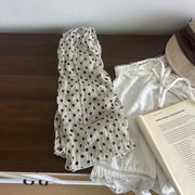 Wrinkled Polka Dot Milky White
