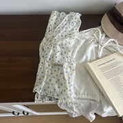 Pleated Polka Dot Blue