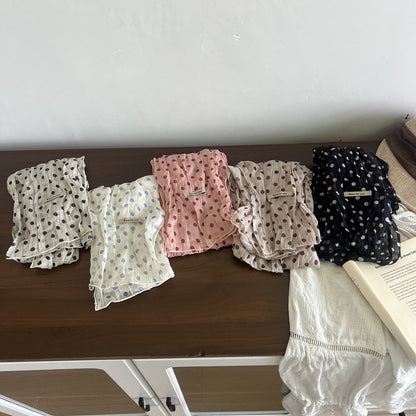 Retro Polka Dots Twilly Scarf For Women In White Polyester, Perfect For Spring