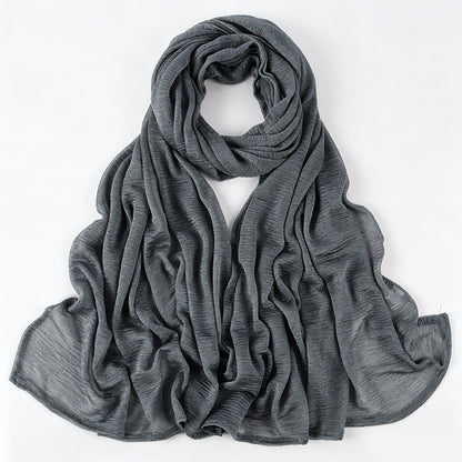 Solid Color Polyester Shawl Scarf In Multicolor For All Seasons