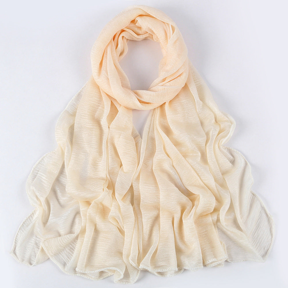 Solid Color Polyester Shawl Scarf In Multicolor For All Seasons