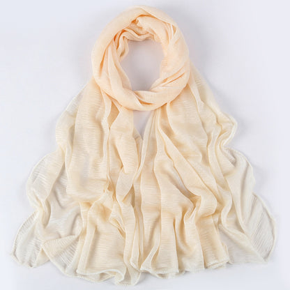 Solid Color Polyester Shawl Scarf In Multicolor For All Seasons