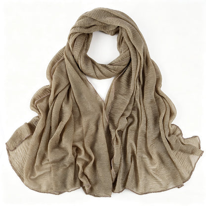Solid Color Polyester Shawl Scarf In Multicolor For All Seasons