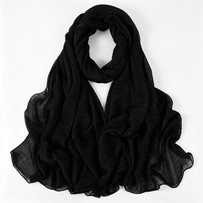 Solid Color Polyester Shawl Scarf In Multicolor For All Seasons