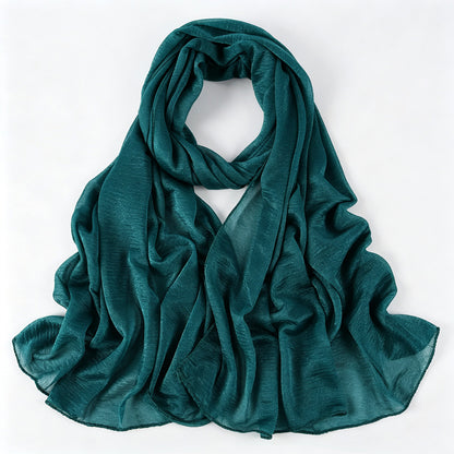 Solid Color Polyester Shawl Scarf In Multicolor For All Seasons