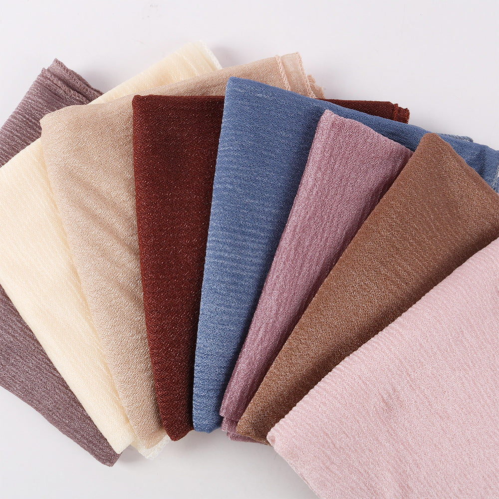 Solid Color Polyester Shawl Scarf In Multicolor For All Seasons