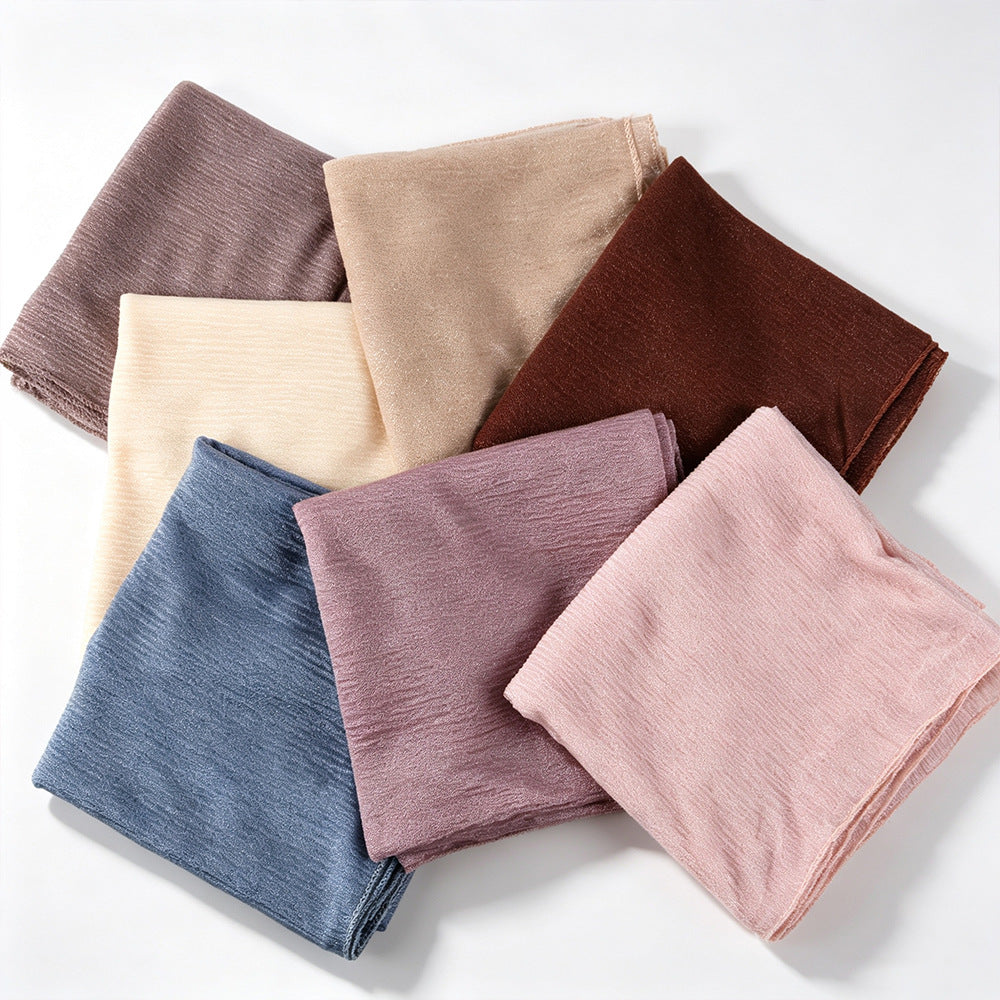 Solid Color Polyester Shawl Scarf In Multicolor For All Seasons