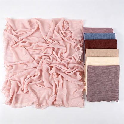 Solid Color Polyester Shawl Scarf In Multicolor For All Seasons