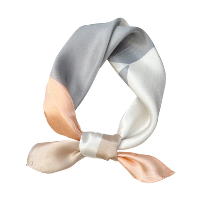Geometric Silk Scarf In Multicolor For Summer Commute