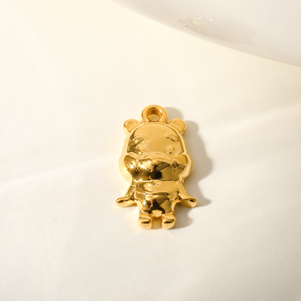Star Pendant In 304 Stainless Steel With 18K Real Gold Plated PVD Coating 0.03µm Featuring Artificial Pearl, 1 PCS Package