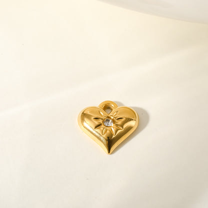 Star Pendant In 304 Stainless Steel With 18K Real Gold Plated PVD Coating 0.03µm Featuring Artificial Pearl, 1 PCS Package