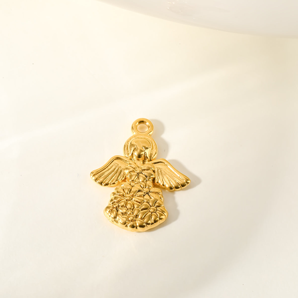 Star Pendant In 304 Stainless Steel With 18K Real Gold Plated PVD Coating 0.03µm Featuring Artificial Pearl, 1 PCS Package
