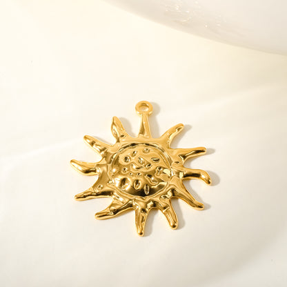 Star Pendant In 304 Stainless Steel With 18K Real Gold Plated PVD Coating 0.03µm Featuring Artificial Pearl, 1 PCS Package