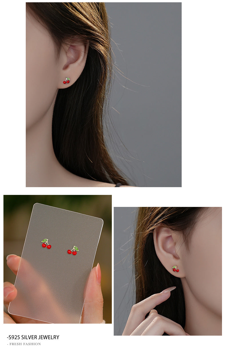Cute Banana Stud Earrings For Women In Gold Featuring 925 Sterling Silver With Epoxy Craft