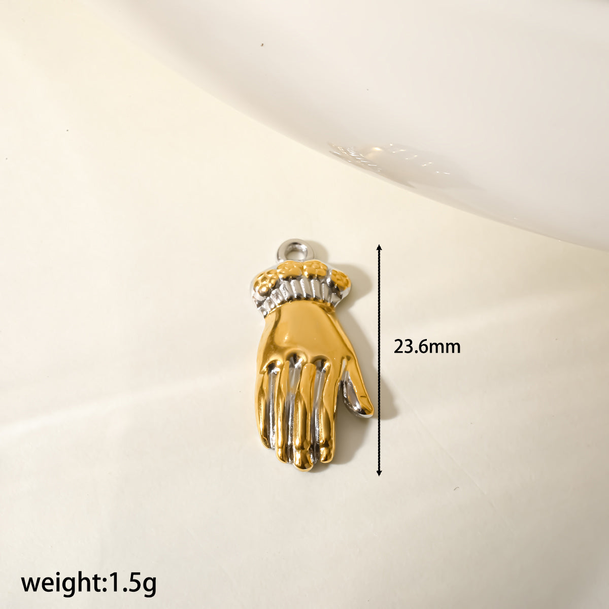 Star Pendant In 304 Stainless Steel With 18K Real Gold Plated PVD Coating 0.03µm Featuring Artificial Pearl, 1 PCS Package