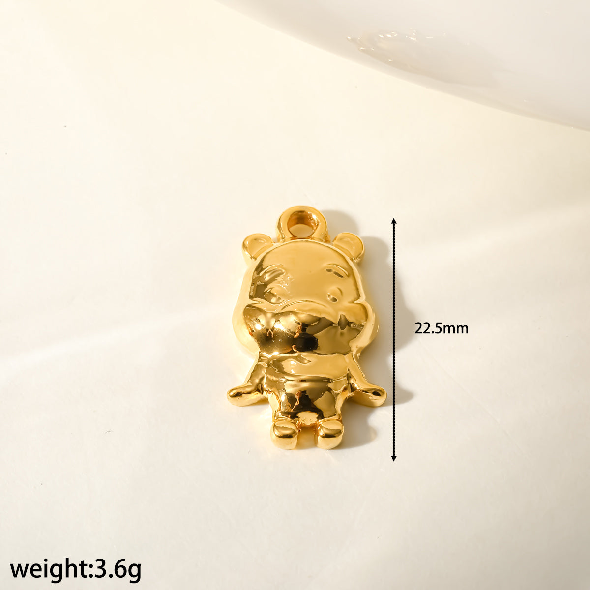 Star Pendant In 304 Stainless Steel With 18K Real Gold Plated PVD Coating 0.03µm Featuring Artificial Pearl, 1 PCS Package
