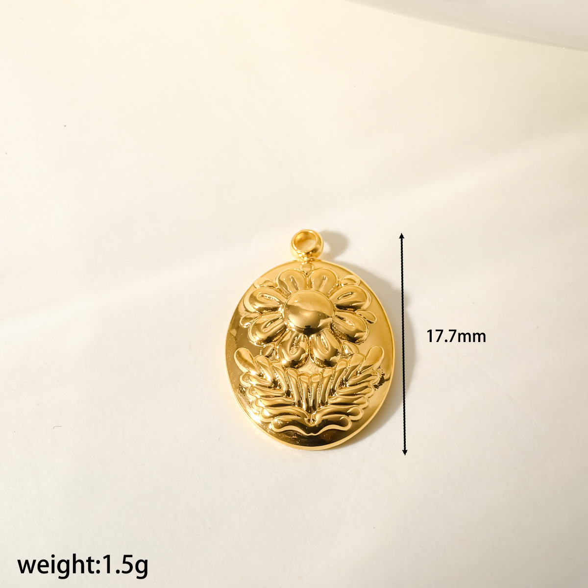 Star Pendant In 304 Stainless Steel With 18K Real Gold Plated PVD Coating 0.03µm Featuring Artificial Pearl, 1 PCS Package