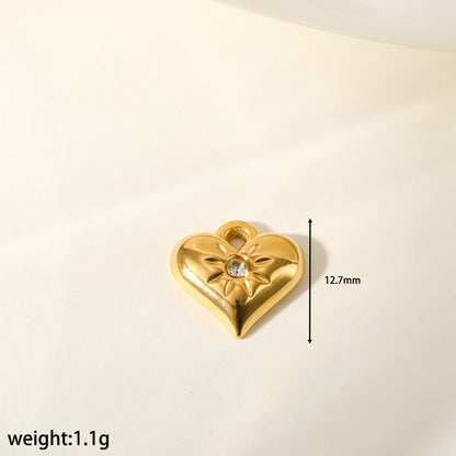 Star Pendant In 304 Stainless Steel With 18K Real Gold Plated PVD Coating 0.03µm Featuring Artificial Pearl, 1 PCS Package