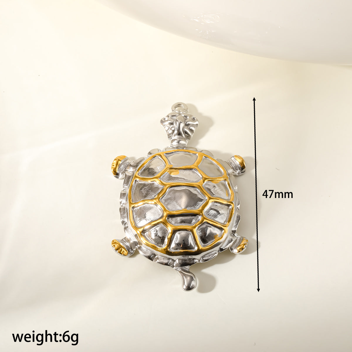 Star Pendant In 304 Stainless Steel With 18K Real Gold Plated PVD Coating 0.03µm Featuring Artificial Pearl, 1 PCS Package