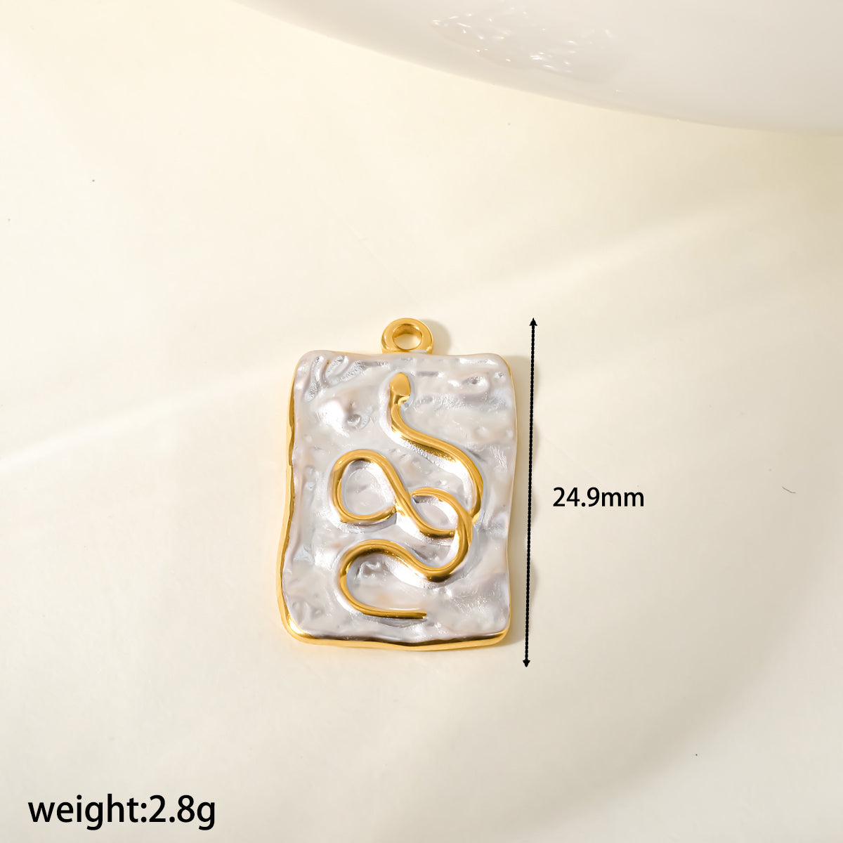 Star Pendant In 304 Stainless Steel With 18K Real Gold Plated PVD Coating 0.03µm Featuring Artificial Pearl, 1 PCS Package