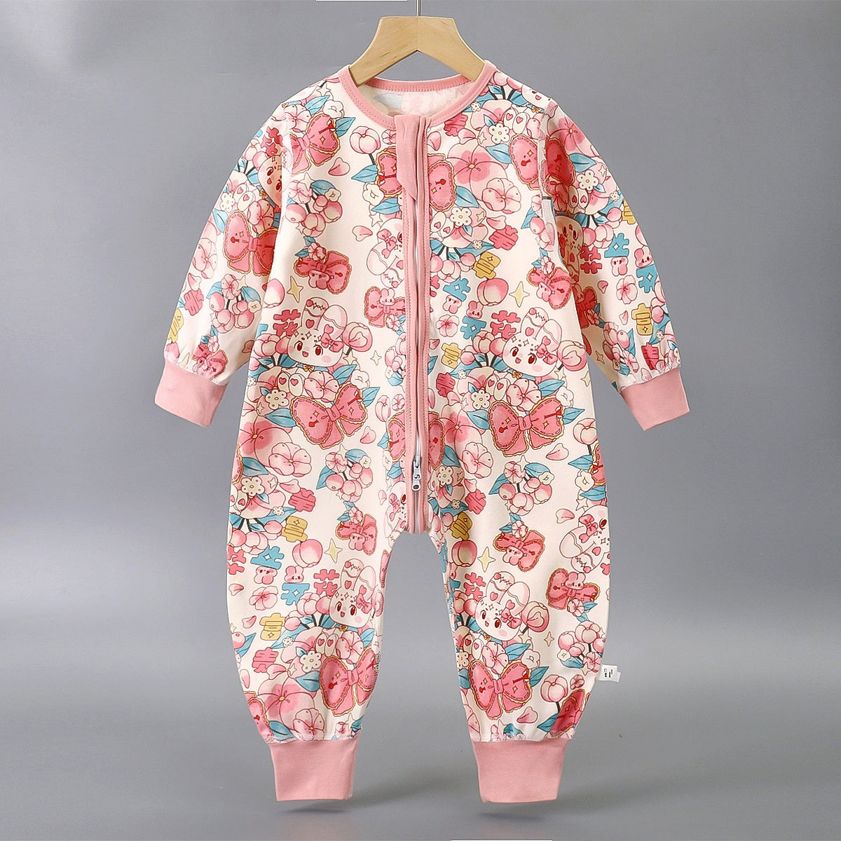 Cartoon Cotton Sleep Sack For Boys, Moisture Wicking Baby Romper Suitable For Spring