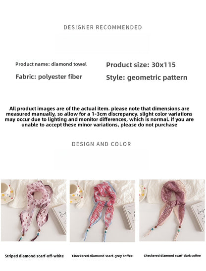 Lingge Original Design Silk Scarf In Natural Pink, Perfect For Spring