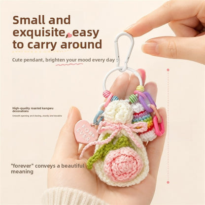 Whale Braid Key Chain Made Of Wool Yarn Featuring A Cute Style, Perfect For Spring Accessories