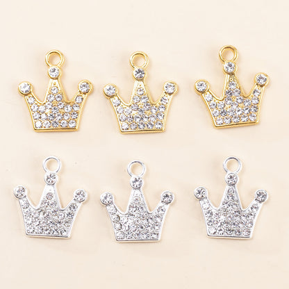 10 PCS Little Bear Alloy Pendants Featuring Enamel Craft, Handmade Jewelry Accessories
