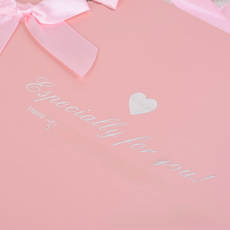 Cute Paper Jewelry Box In Natural Pink, Ideal For Gift Wrapping Supplies And Party Activities