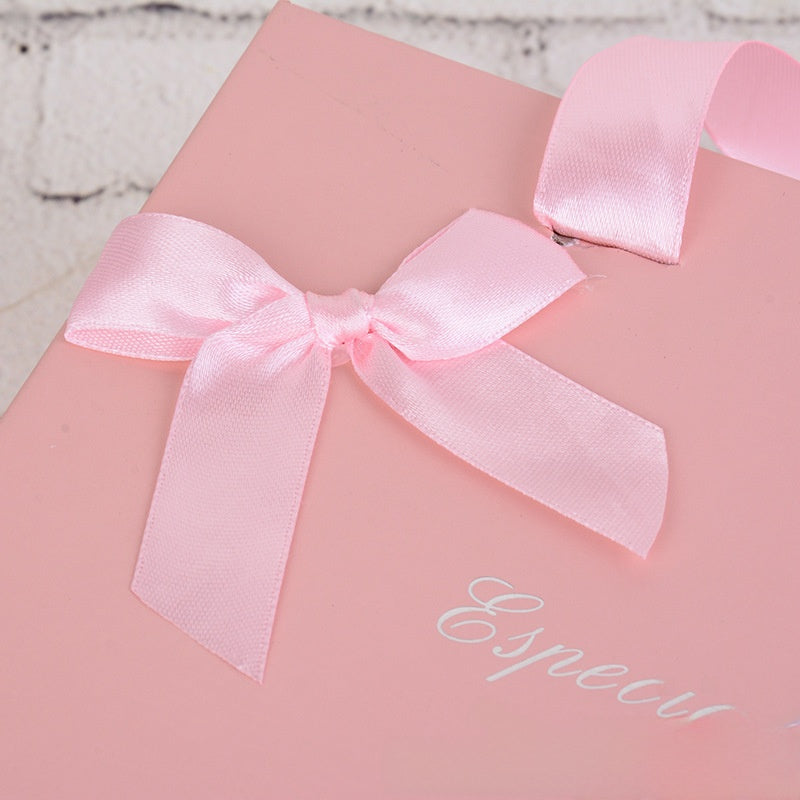 Cute Paper Jewelry Box In Natural Pink, Ideal For Gift Wrapping Supplies And Party Activities
