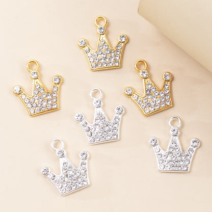 10 PCS Little Bear Alloy Pendants Featuring Enamel Craft, Handmade Jewelry Accessories