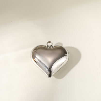 Heart Shape Pendant In 304 Stainless Steel With 0.03µm 18K Real Gold PVD Coated Electroplated Finish, 1 PCS Package