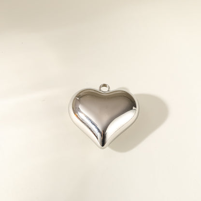 Heart Shape Pendant In 304 Stainless Steel With 0.03µm 18K Real Gold PVD Coated Electroplated Finish, 1 PCS Package