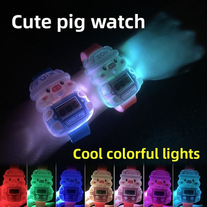 Cartoon LED Toys Made Of Durable Plastic In Natural Pink Color, Fun Electronic Toy For Kids