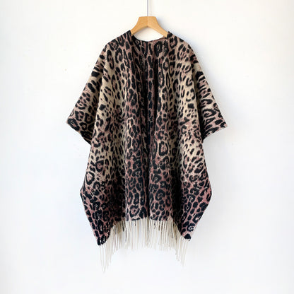 Women’s Lattice Shawl In Imitation Cashmere, Autumn Wear In Coffer Color