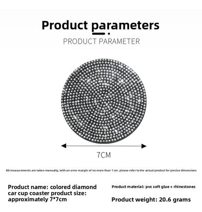Round Silica Gel Non-Slip Pad In White For Car Interior Decorations