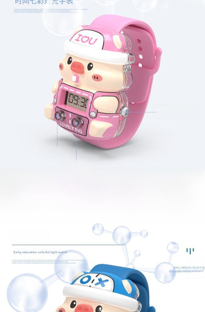 Cartoon LED Toys Made Of Durable Plastic In Natural Pink Color, Fun Electronic Toy For Kids