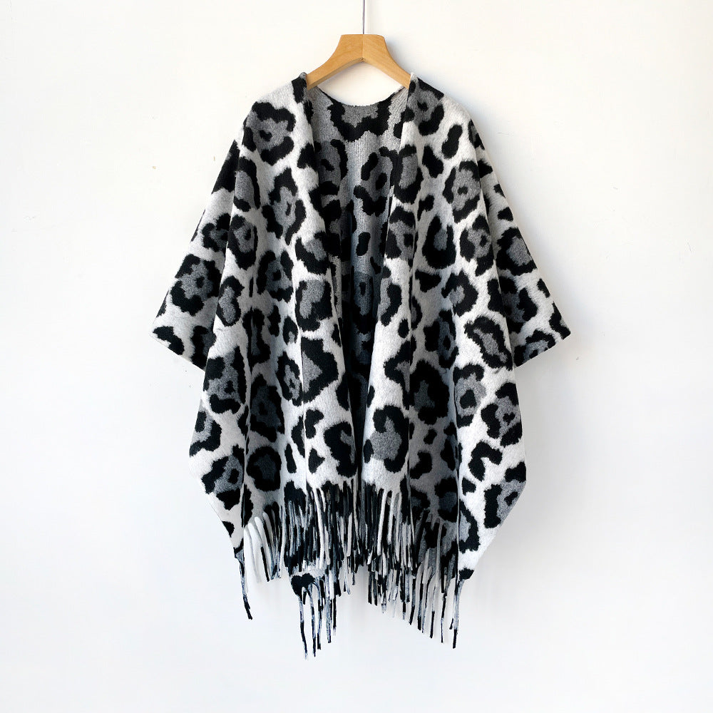 Women’s Lattice Shawl In Imitation Cashmere, Autumn Wear In Coffer Color