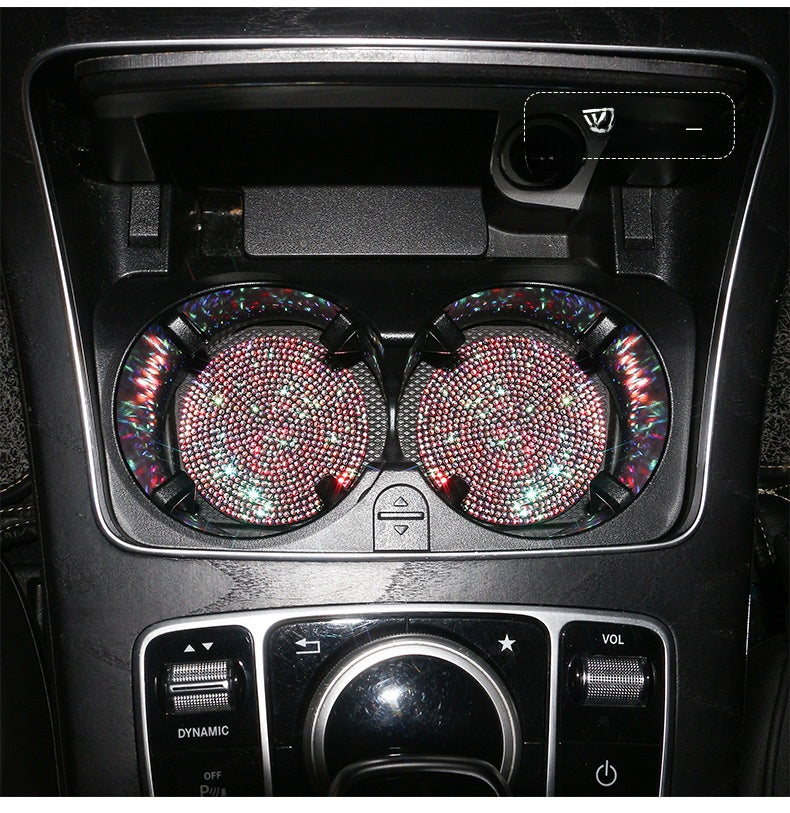 Round Silica Gel Non-Slip Pad In White For Car Interior Decorations