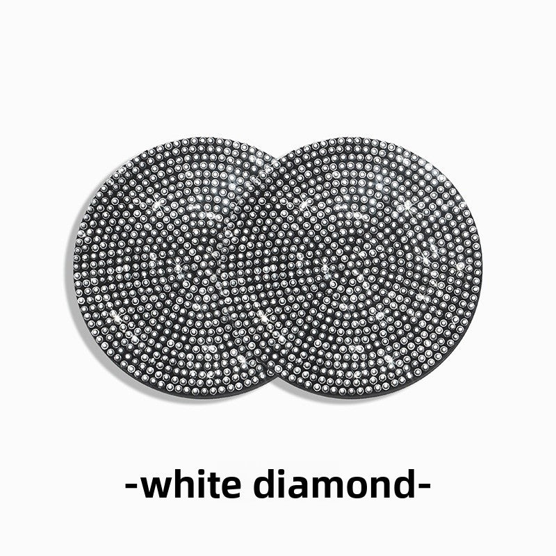 Round Silica Gel Non-Slip Pad In White For Car Interior Decorations