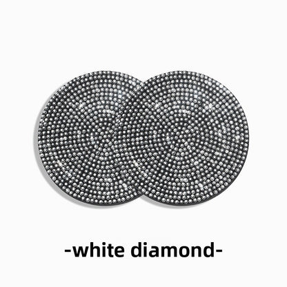 Round Silica Gel Non-Slip Pad In White For Car Interior Decorations
