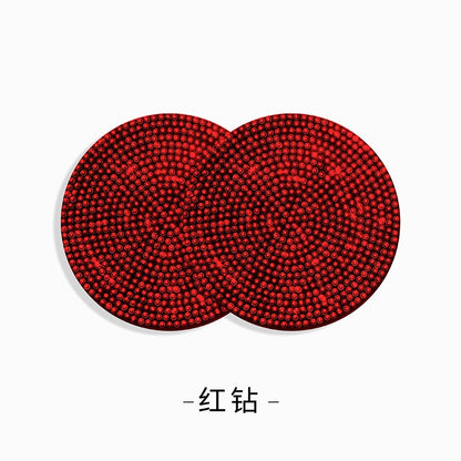 Round Silica Gel Non-Slip Pad In White For Car Interior Decorations