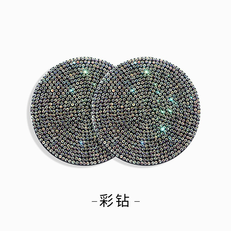 Round Silica Gel Non-Slip Pad In White For Car Interior Decorations