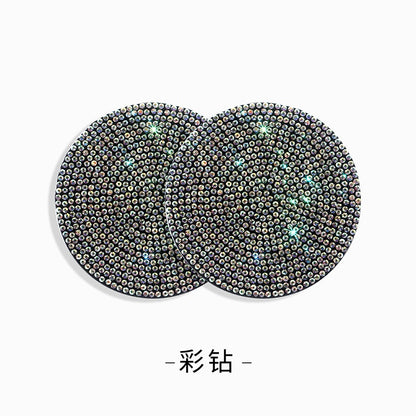 Round Silica Gel Non-Slip Pad In White For Car Interior Decorations