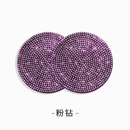 Round Silica Gel Non-Slip Pad In White For Car Interior Decorations