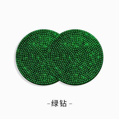 Round Silica Gel Non-Slip Pad In White For Car Interior Decorations