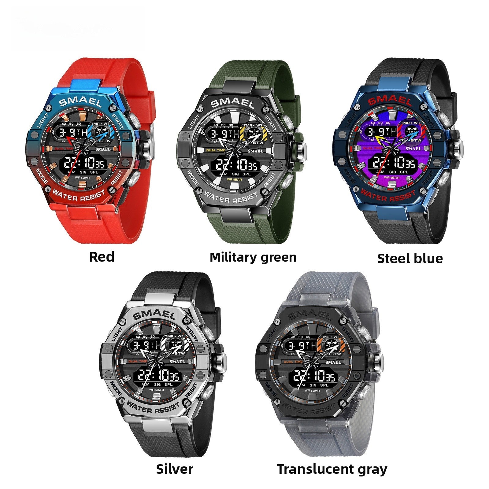 Men's Quartz Watch With Round Dial Featuring Plexiglass Mirror And TPU Strap With Pin Buckle