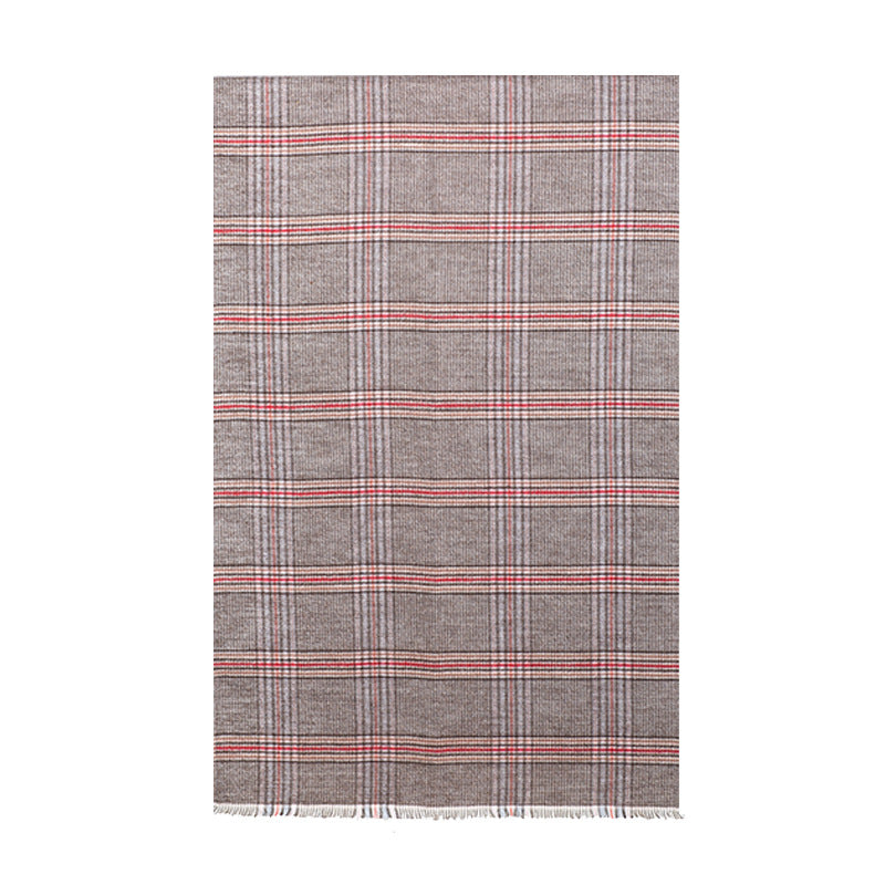 Unisex Plaid Wool Scarf For Winter, Soft And Warm Accessory