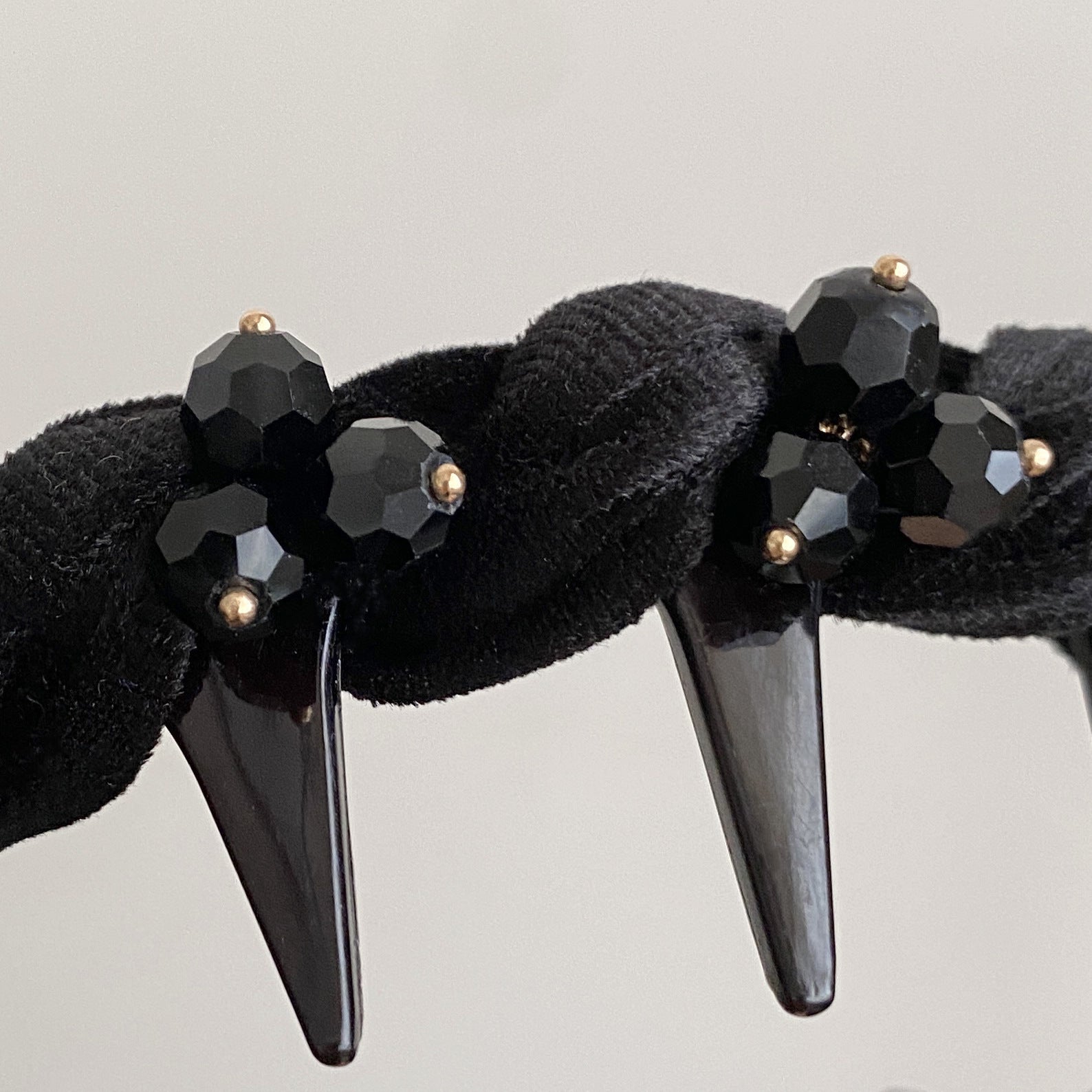 Flowers Jewelry Headband For Women In Velvet With Rhinestones, Summer Commute Style Hair Accessory